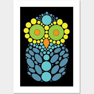 Multicoloured Owl Posters and Art